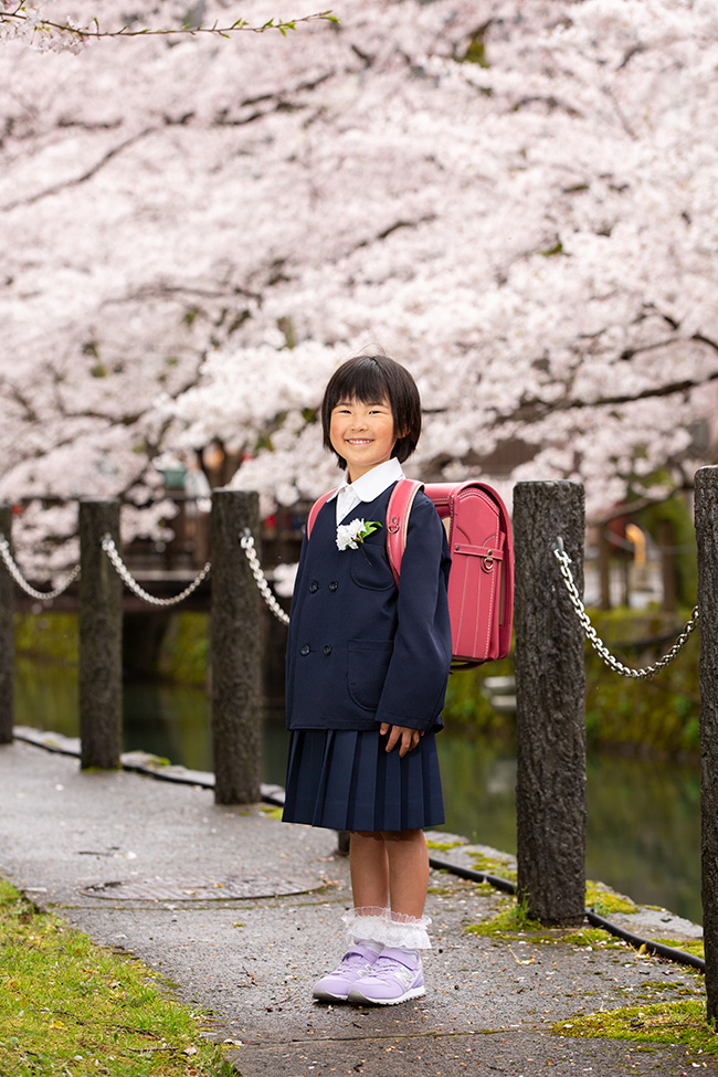 城崎温泉で撮影した小学校の入学写真